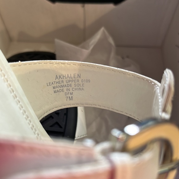 Anne Klein Alfani white heeled flex sandals WITH BOX Size 7M - Picture 11 of 11